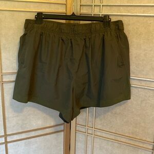 5/$25 Athletic Works workout shorts, army green, XL